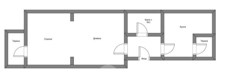 Myytävänä  1 makuuhuone Sofia , Tsentar , 55 neliömetriä | 60138044 - kuva [4]