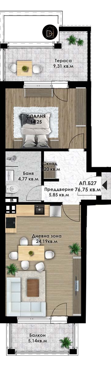 For Sale  1 bedroom Plovdiv , Ostromila , 90 sq.m | 29135617