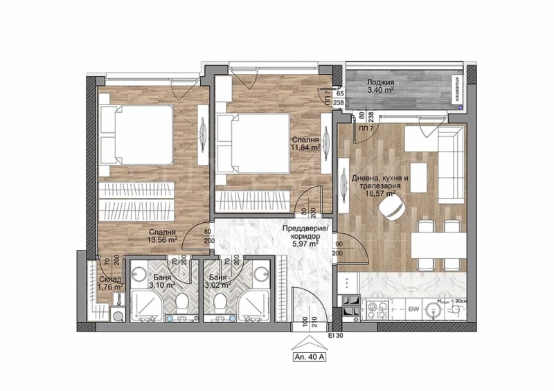 Продава 3-СТАЕН, гр. София, Младост 4, снимка 3 - Aпартаменти - 46915561