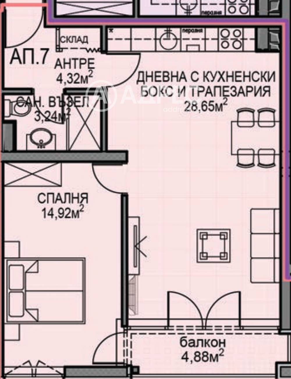 Продава 2-СТАЕН, гр. София, Обеля 2, снимка 3 - Апартаменти - 54042002