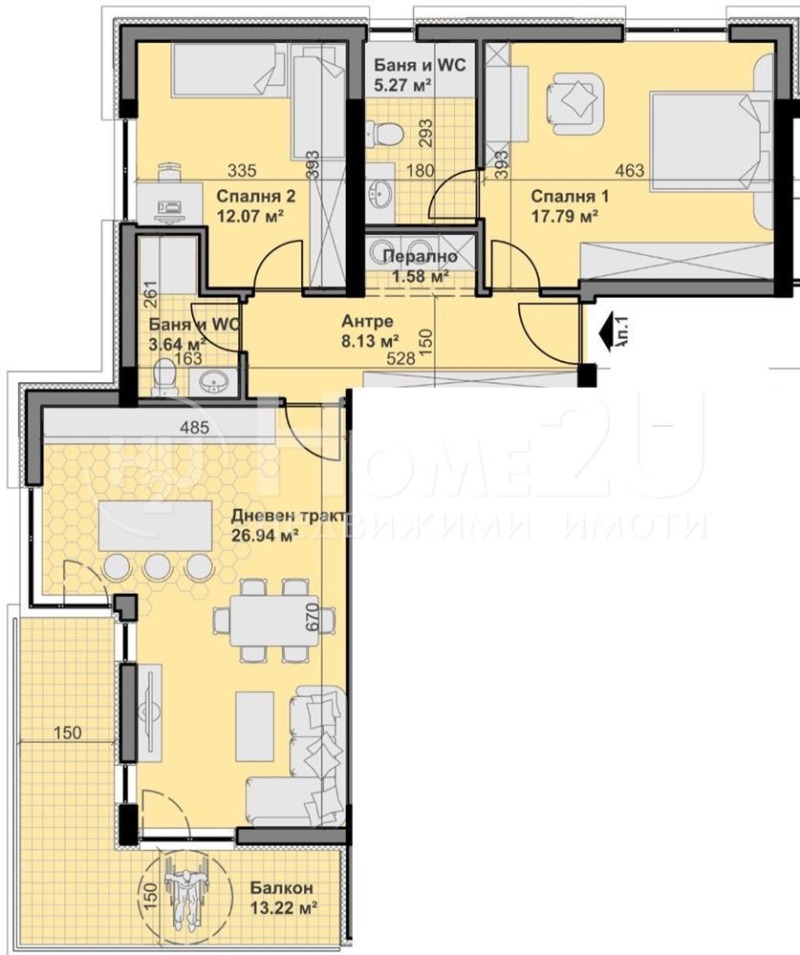 Продава  3-стаен, град Варна, Владислав Варненчик 1 •  149 990 EUR • ID 92153823 — holmes.bg - [1] 