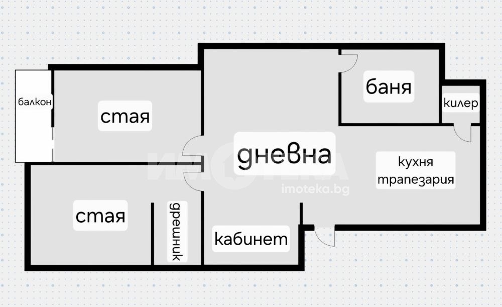 Продава 3-СТАЕН, гр. София, Докторски паметник, снимка 3 - Апартаменти - 55985133
