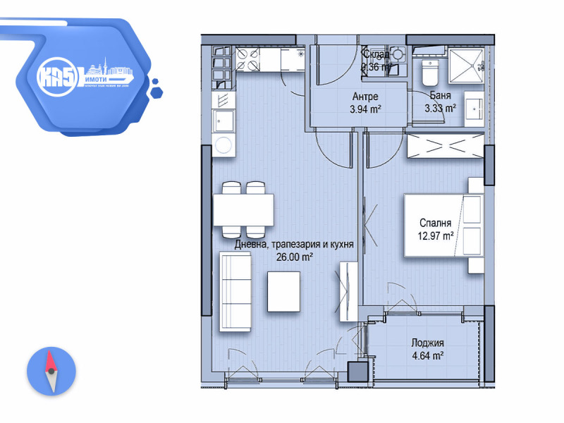 For Sale  1 bedroom Sofia , Vitosha , 74 sq.m | 79569099