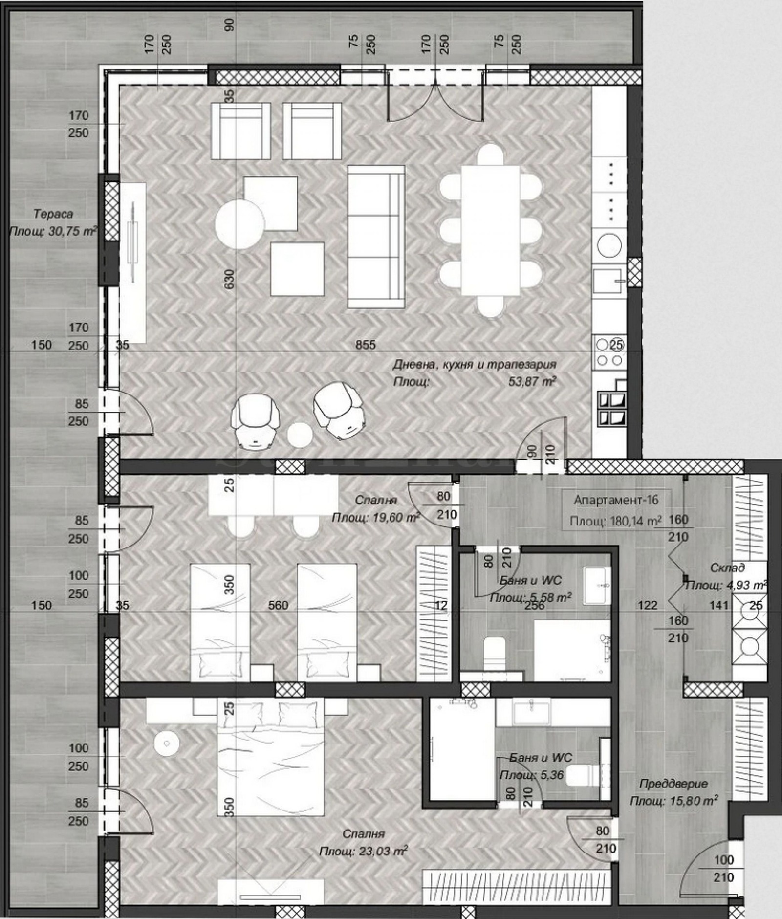 Продава 3-СТАЕН, гр. София, Център, снимка 2 - Апартаменти - 54760455