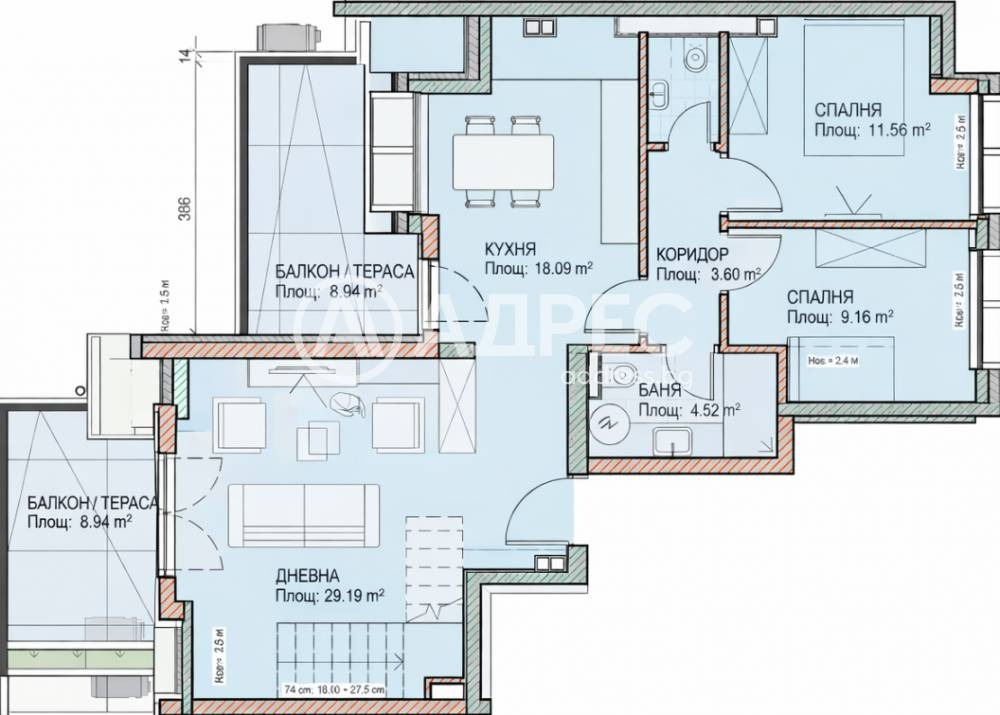 Продава МНОГОСТАЕН, гр. София, Център, снимка 4 - Апартаменти - 54604849