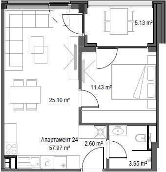 In vendita  1 camera da letto Sofia , Manastirski livadi , 69 mq | 18599734 - Immagine [2]