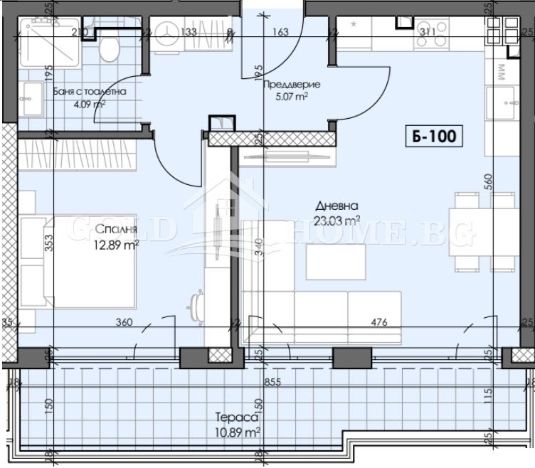 Zu verkaufen  1 Schlafzimmer Plowdiw , Gagarin , 61 qm | 70458978 - Bild [12]