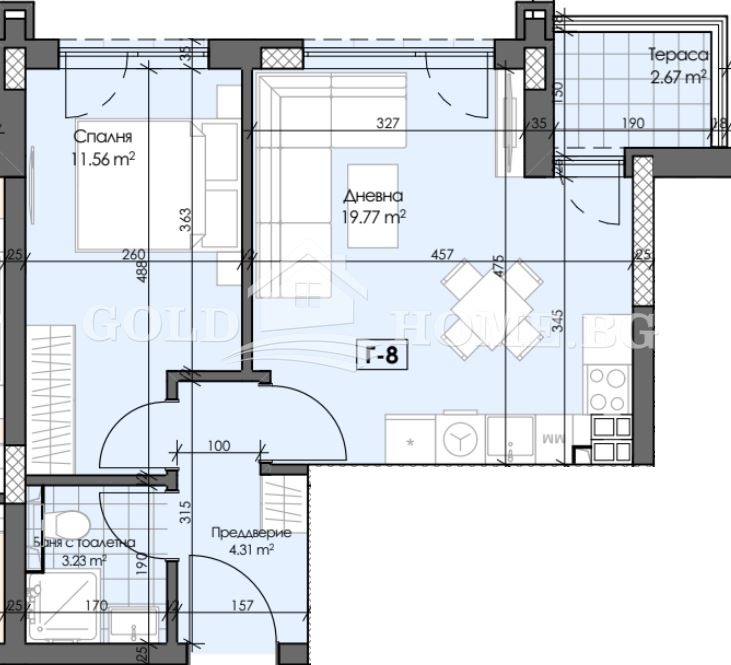 Zu verkaufen  1 Schlafzimmer Plowdiw , Gagarin , 61 qm | 70458978 - Bild [2]
