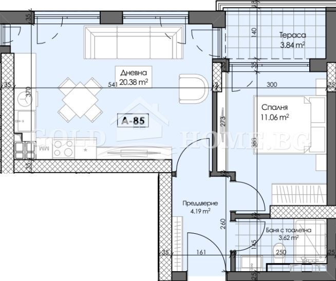 Zu verkaufen  1 Schlafzimmer Plowdiw , Gagarin , 61 qm | 70458978 - Bild [5]