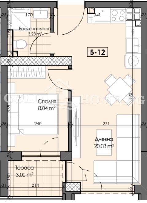 Zu verkaufen  1 Schlafzimmer Plowdiw , Gagarin , 61 qm | 70458978 - Bild [4]