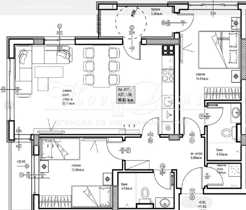 Na sprzedaż  2 sypialnie Plowdiw , Christo Smirnenski , 111 mkw | 39218054 - obraz [2]