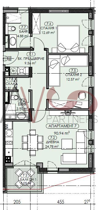 De vânzare  2 dormitoare Sofia , Simeonovo , 105 mp | 68652138 - imagine [4]