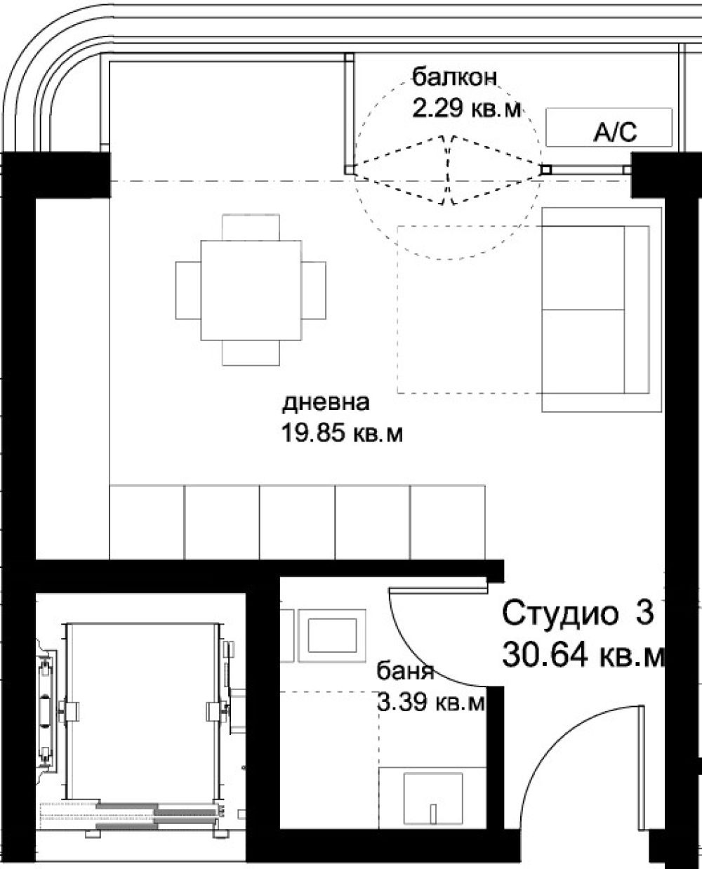 Продава 1-СТАЕН, гр. Варна, Трошево, снимка 8 - Апартаменти - 52748583