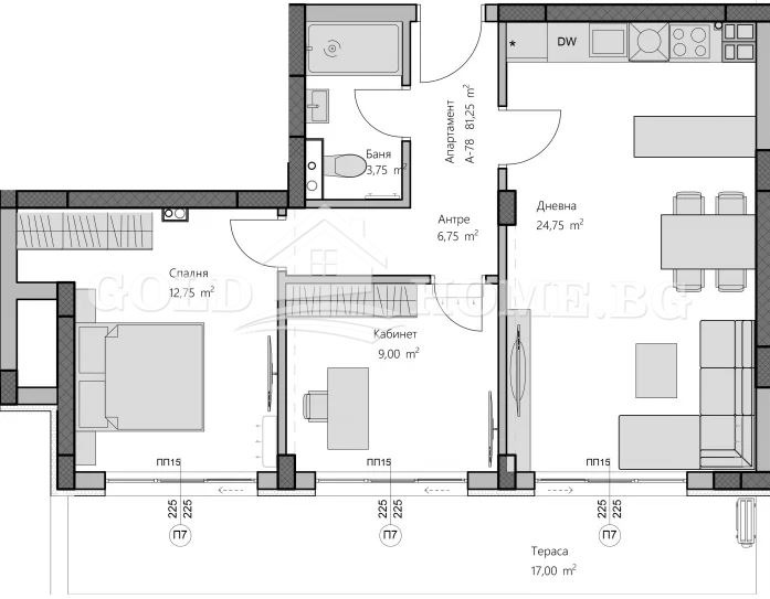 Продава 2-СТАЕН, гр. Пловдив, Христо Смирненски, снимка 5 - Апартаменти - 55823461