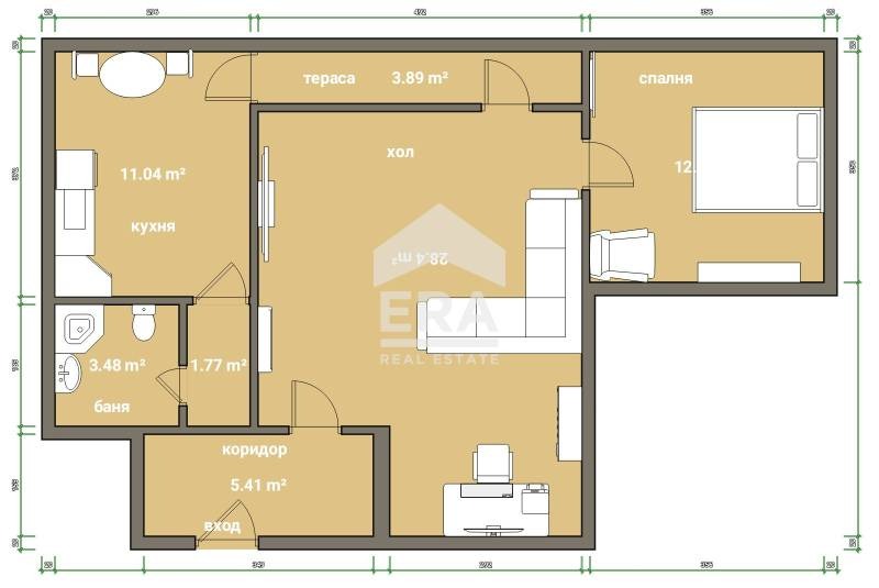 Myytävänä  2 makuuhuonetta Silistra , Tsentar , 74 neliömetriä | 83974119 - kuva [9]