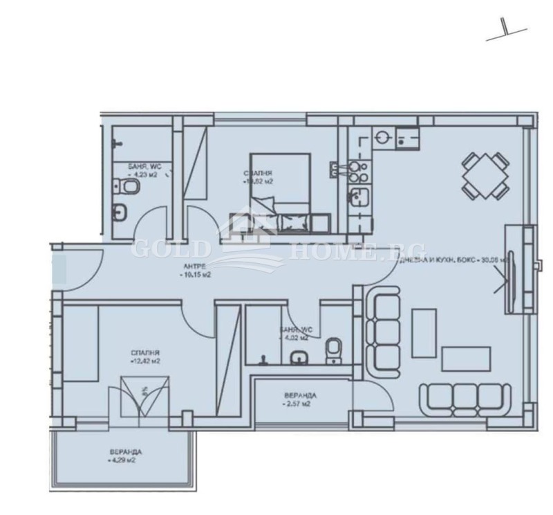 Satılık  2 yatak odası Plovdiv , Komatevo , 112 metrekare | 28657082 - görüntü [2]