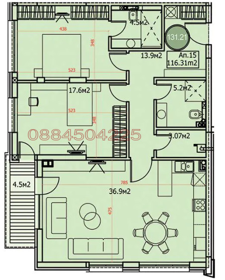 Продава 3-СТАЕН, гр. София, Драгалевци, снимка 8 - Апартаменти - 53539715