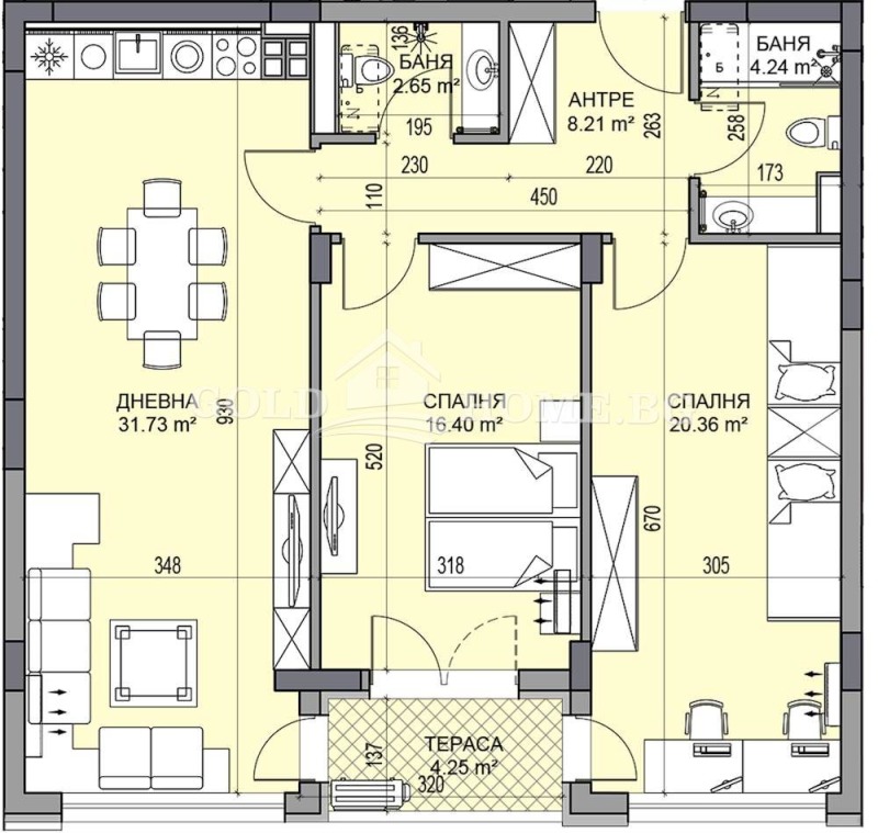 Продава 3-СТАЕН, гр. Пловдив, Гагарин, снимка 9 - Апартаменти - 53199302