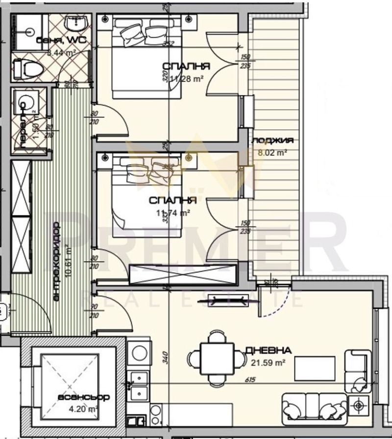 À venda  2 quartos Varna , Vladislav Varnentchik 2 , 102 m² | 16418339 - imagem [3]