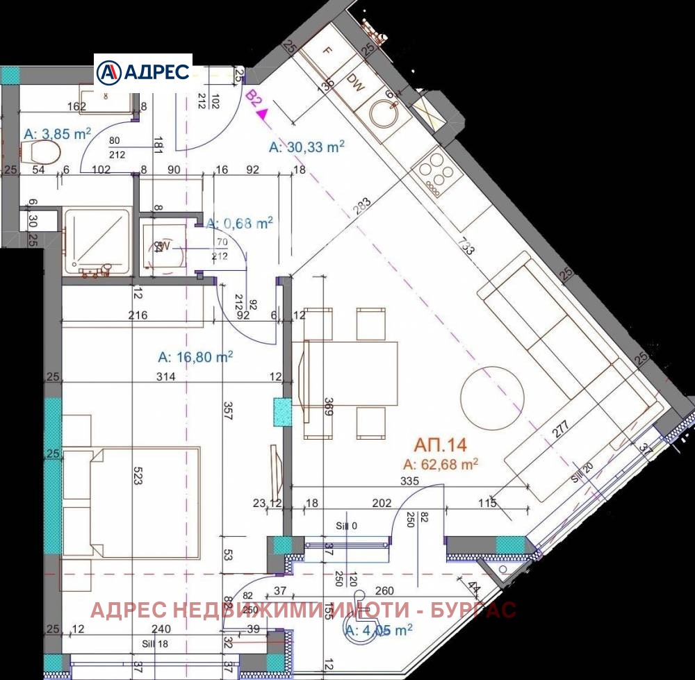 Продава 2-СТАЕН, гр. Бургас, Братя Миладинови, снимка 2 - Апартаменти - 54029613