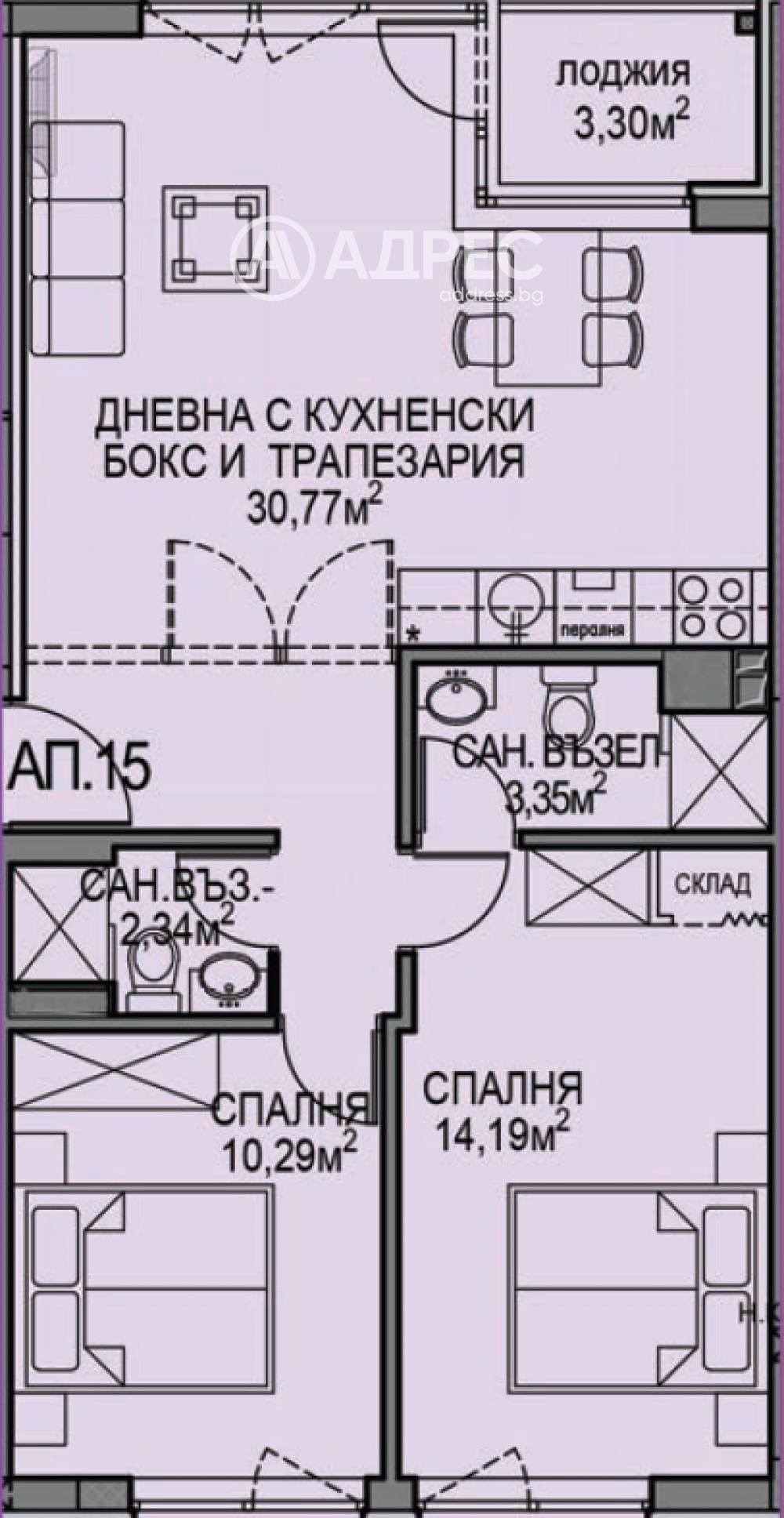 Продава 3-СТАЕН, гр. София, Обеля 2, снимка 4 - Апартаменти - 55923160
