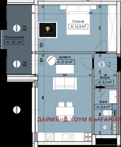 À venda  1 quarto Plovdiv , Karchiiaka , 75 m² | 82493612 - imagem [2]
