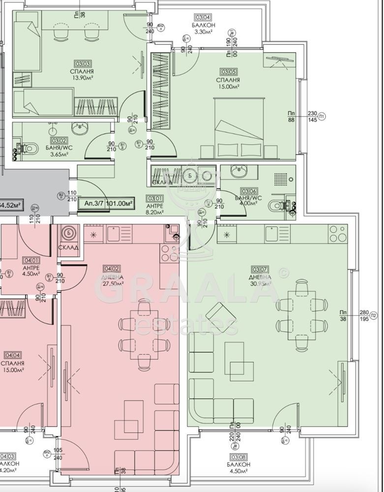 Продава 3-СТАЕН, гр. София, Кръстова вада, снимка 3 - Aпартаменти - 49362021