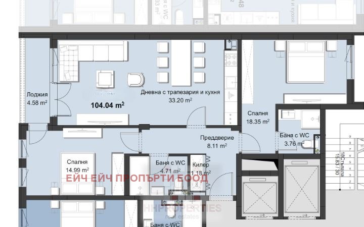 De vânzare  2 dormitoare Plovdiv , Hristo Smirnensci , 129 mp | 30820543