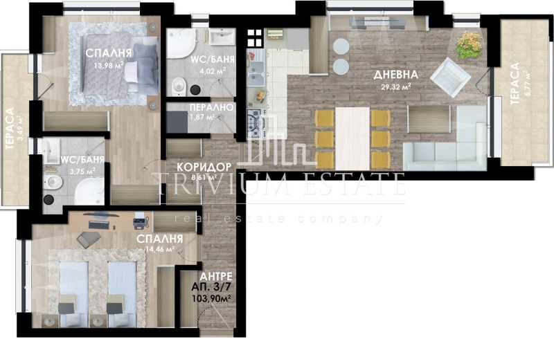 Продава 3-СТАЕН, гр. Пловдив, Западен, снимка 3 - Апартаменти - 52737467