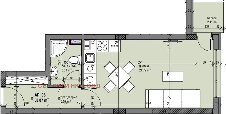 Til salg  Studie Sofia , Zona B-5 , 45 kvm | 69115589 - billede [2]