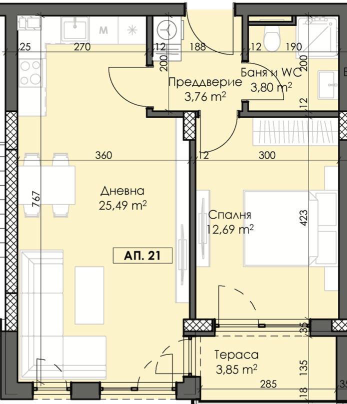 Продава 2-СТАЕН, гр. Пловдив, Тракия, снимка 1 - Aпартаменти - 48422990