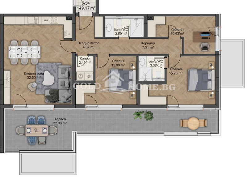 Zu verkaufen  2 Schlafzimmer Plowdiw , Ostromila , 167 qm | 38802366 - Bild [3]