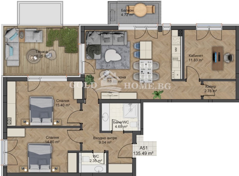 Zu verkaufen  2 Schlafzimmer Plowdiw , Ostromila , 167 qm | 38802366 - Bild [2]