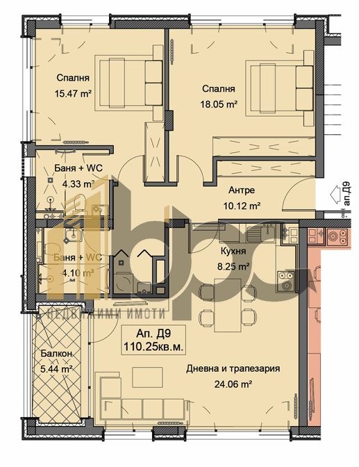 Продава 3-СТАЕН, гр. София, м-т Камбаните, снимка 3 - Апартаменти - 53282155