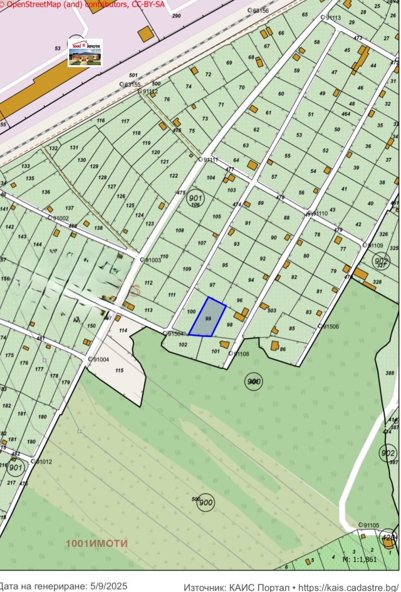 Продава  Парцел град Добрич , в.з. Лозята , 540 кв.м | 80714697