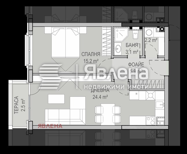 Продава 2-СТАЕН, гр. София, Кръстова вада, снимка 3 - Aпартаменти - 47443317