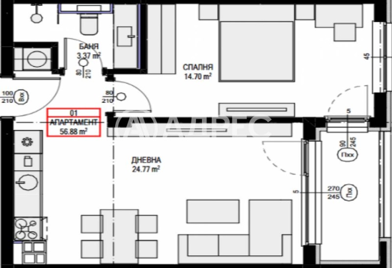 Продава 2-СТАЕН, гр. София, Овча купел 2, снимка 4 - Апартаменти - 53531429