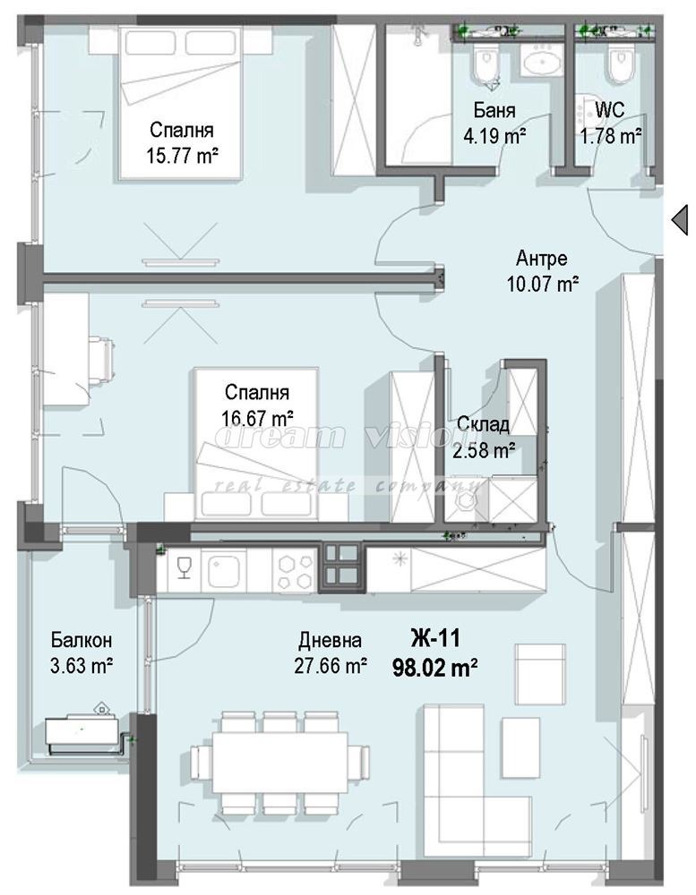 Eladó  2 hálószobás Sofia , Krastova vada , 116 négyzetméter | 72910904 - kép [2]