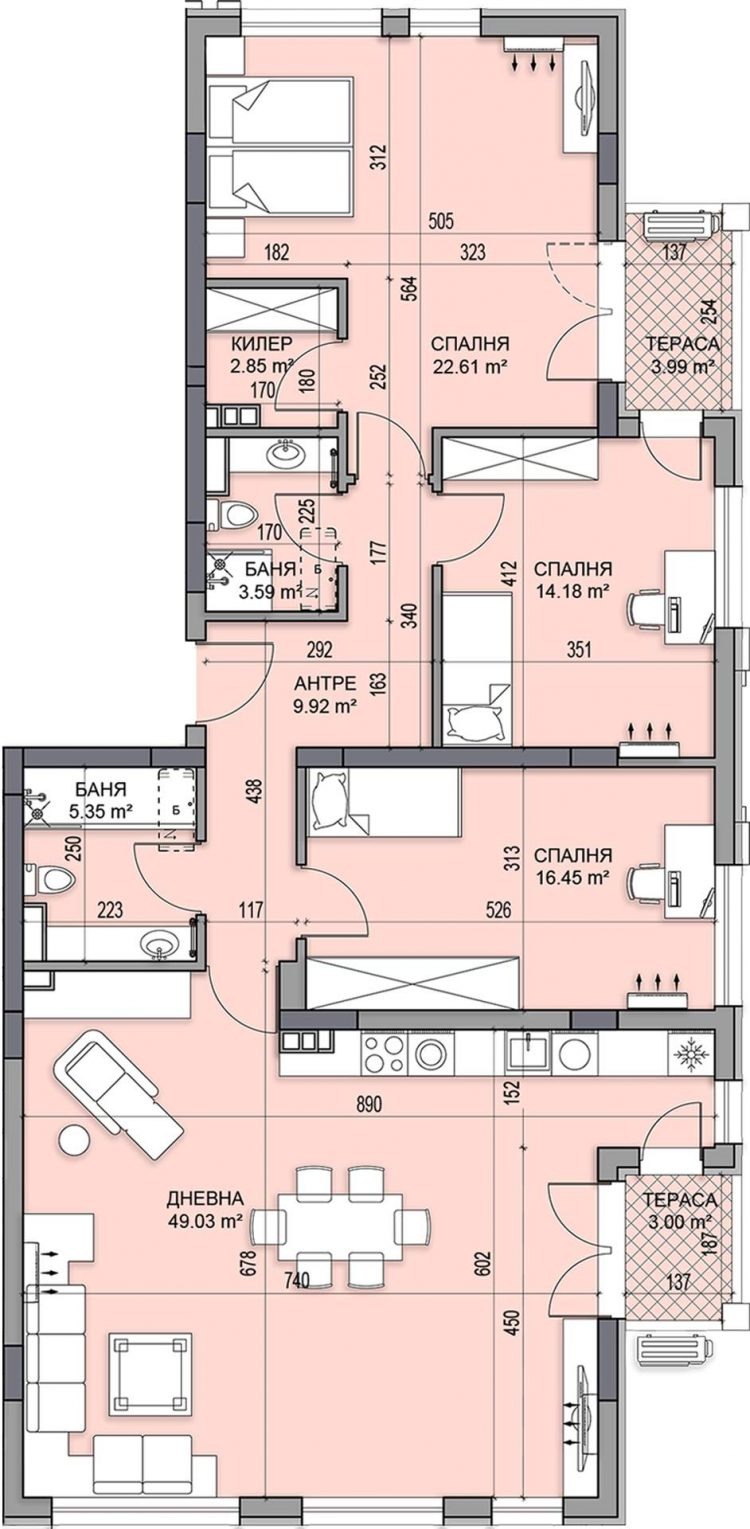 Продава 4-СТАЕН, гр. Пловдив, Гагарин, снимка 6 - Aпартаменти - 49559277