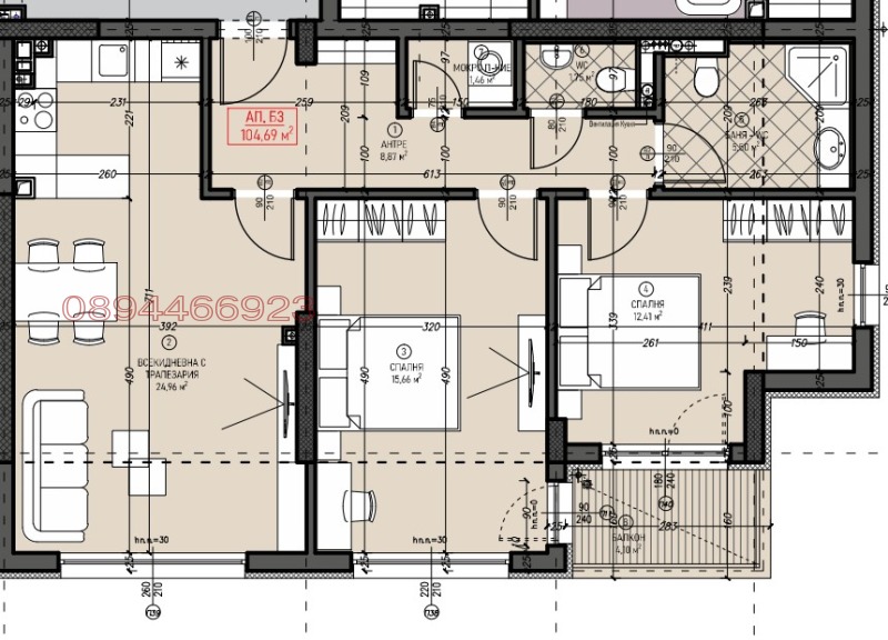 Продава  3-стаен град София , Левски В , 109 кв.м | 65371440 - изображение [2]