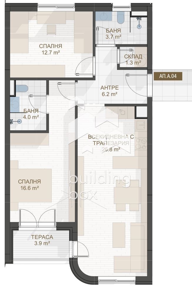 Til salg  2 soveværelser Plovdiv , Tsentar , 107 kvm | 62371419 - billede [2]