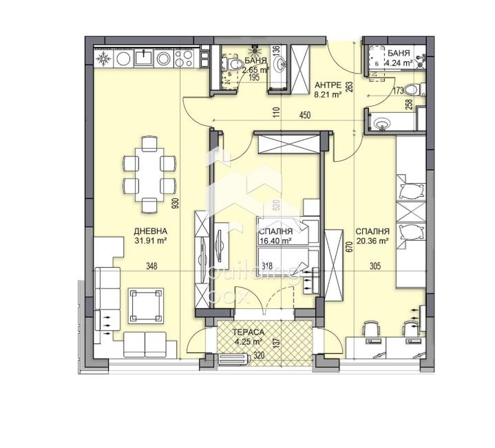 À venda  2 quartos Plovdiv , Gagarin , 121 m² | 59194784 - imagem [2]