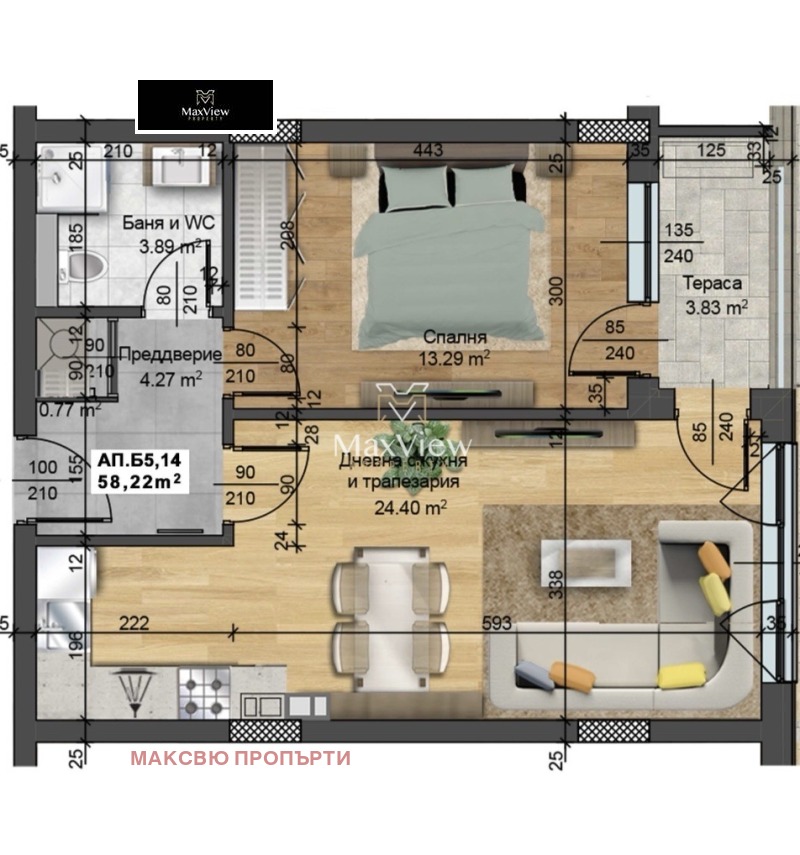 Продава 2-СТАЕН, гр. София, Малинова долина, снимка 2 - Апартаменти - 52824452