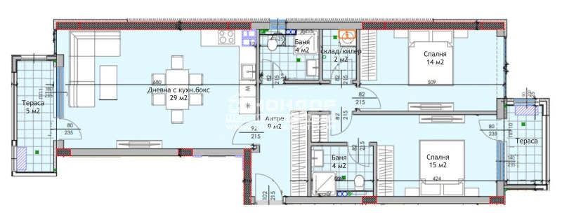 À vendre  2 chambres Plovdiv , Trakiya , 121 m² | 74982093 - image [2]