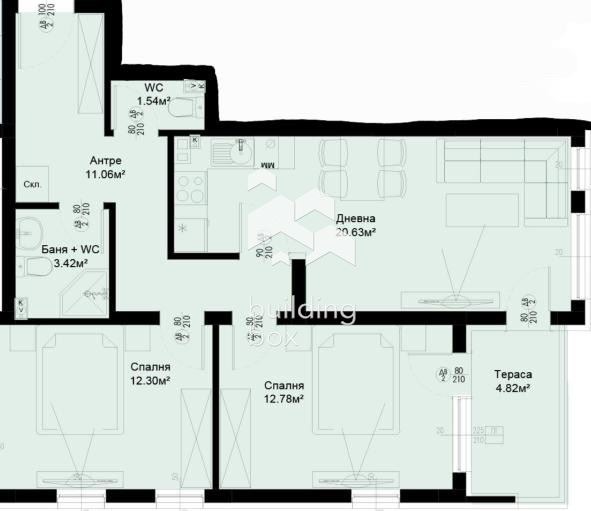Eladó  2 hálószobás Plovdiv , Ostromila , 93 négyzetméter | 40442317 - kép [3]