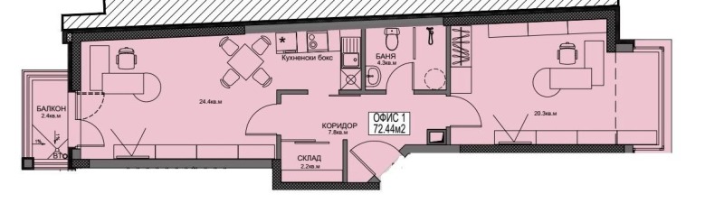 Продаја  Канцеларија Софија , Красно село , 85 м2 | 68352973 - слика [4]