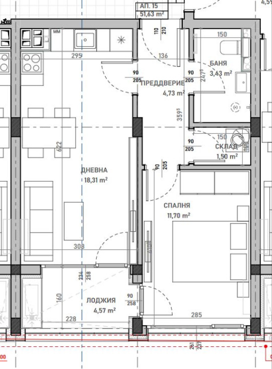 In vendita  1 camera da letto Sofia , Zona B-18 , 63 mq | 62836568