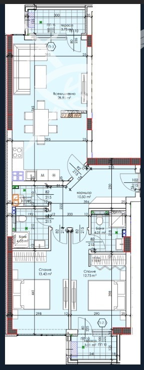 Продается  2 спальни Пловдив , Тракия , 116 кв.м | 70274741