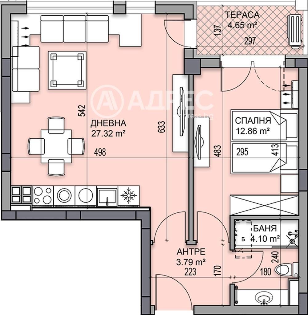 Продава 2-СТАЕН, гр. Пловдив, Гагарин, снимка 3 - Апартаменти - 55611408