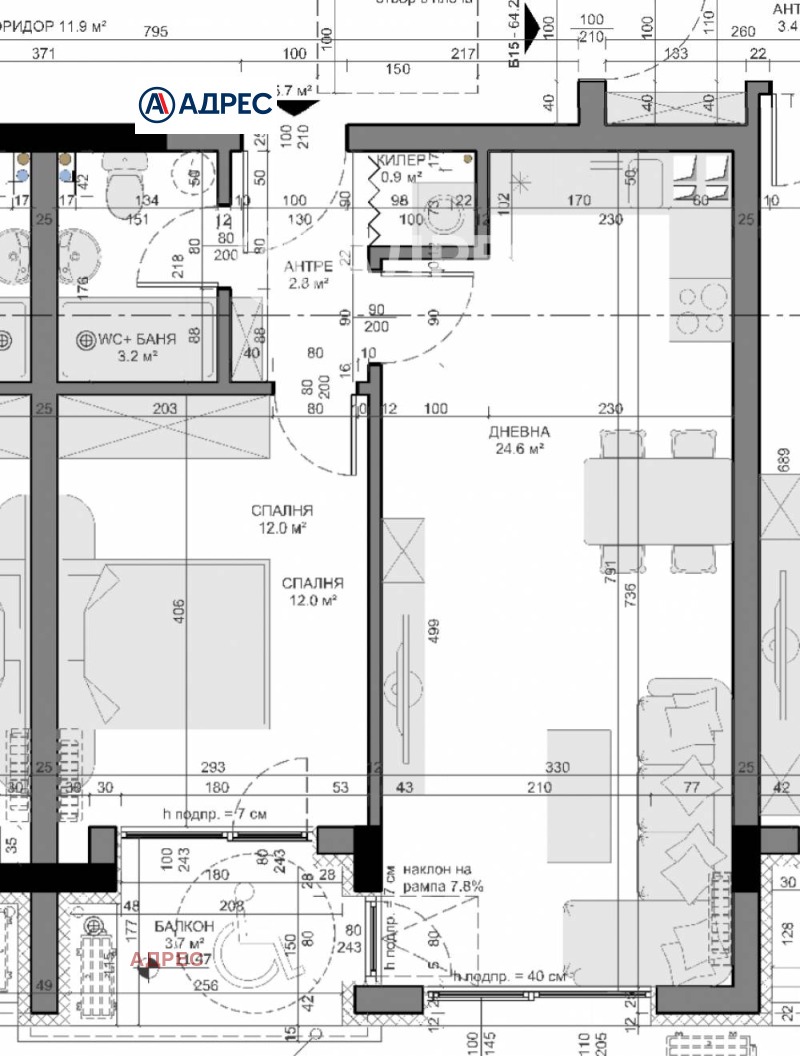 Te koop  1 slaapkamer Varna , Vladislav Varnentsjik 1 , 65 m² | 41225749 - afbeelding [3]